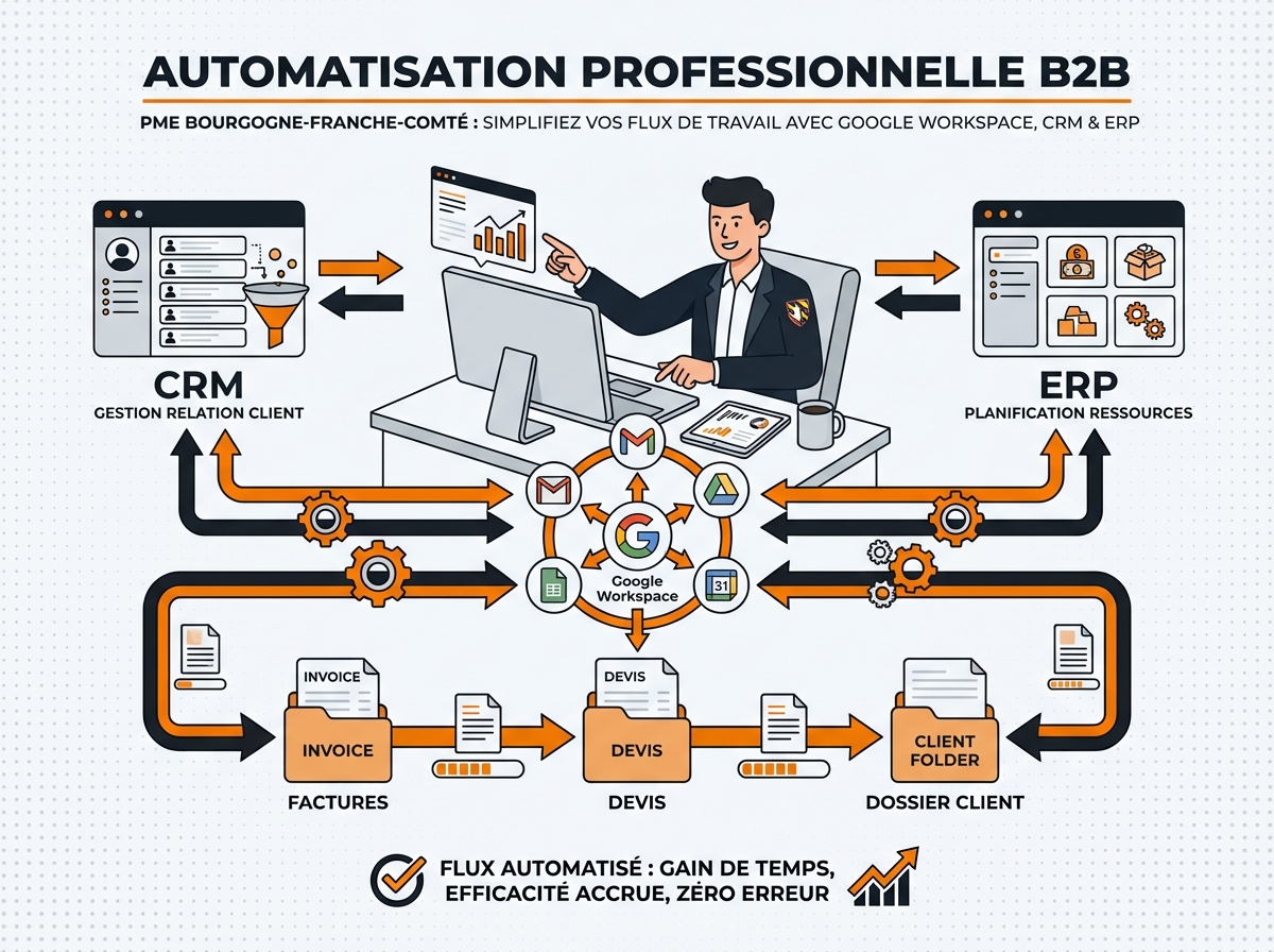 Automatisation B2B avec Google Workspace en Bourgogne-Franche-Comté